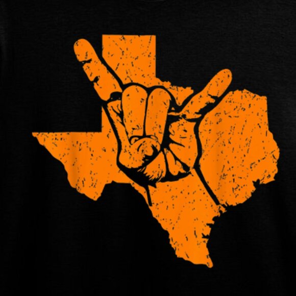 Texas Pride Hook Em Distressed Cowboy Western State Graphic Texas Fan Shirt 159 - Picture 2 of 5